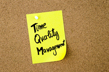 Business Acronym TQM as Time Quality Management