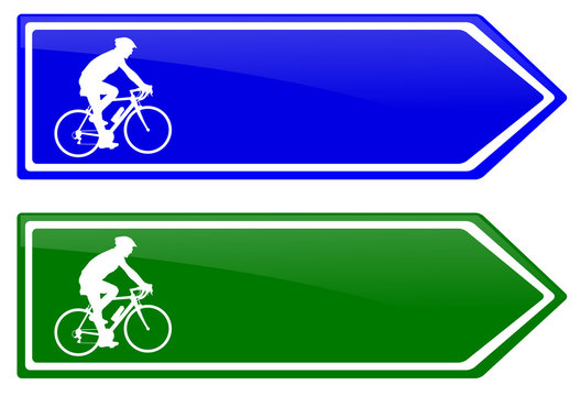cycle line direction signboard