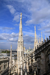 Fototapeta na wymiar Cathedral of Saint Mary in Milan, Italy