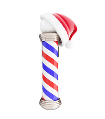 classic barber santa hat 3d Illustrations on a white background
