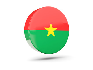 Fototapeta premium Round icon with flag of burkina faso