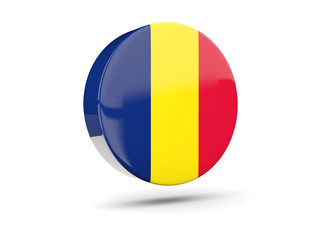 Round icon with flag of chad