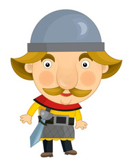 Cartoon knight - isolated - illustration for the children
