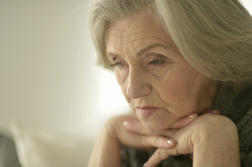 melancholy Senior woman 