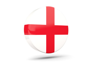 Obraz premium Round icon with flag of england