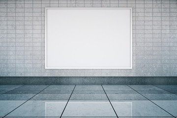 Blank banner metro