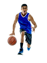 Fototapeta premium basketball player man Isolated 