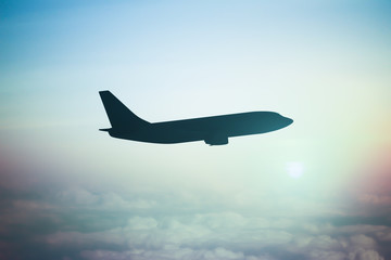 Fototapeta na wymiar Airplane silhouette