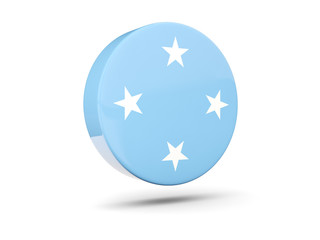 Round icon with flag of micronesia