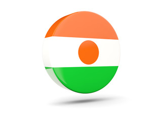 Round icon with flag of niger