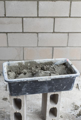 Masonry walls of the foam block.
