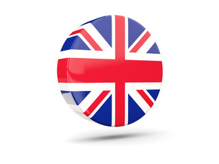 Round icon with flag of united kingdom