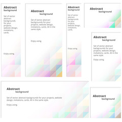 Fototapeta premium Set of banners with decoration. Abstract pattern. Background for banner. Nine banner templates.