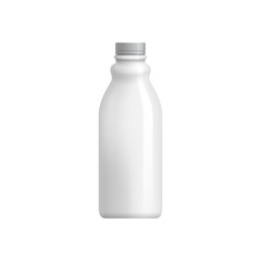 Plastic bottle template. For milk or yogurt product. Blank packaging isolated on white background. Package template. Realistic 3d pack mockup. Ready for design. Vector illustration.