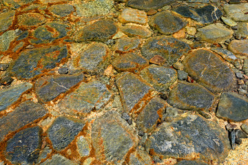 wet stones in water