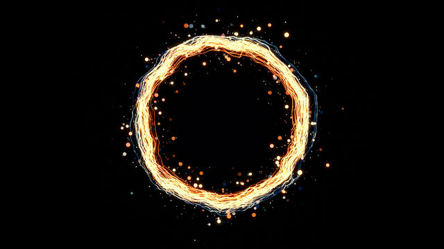 glowing particle ring