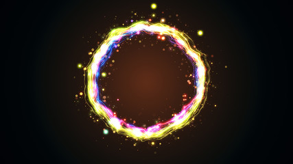 glowing particle ring