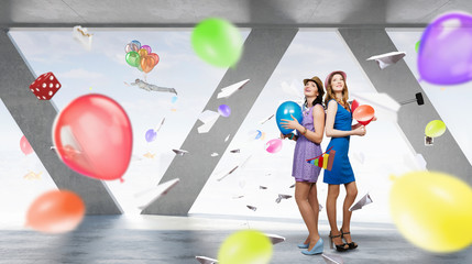 Fototapeta premium Preparing office party
