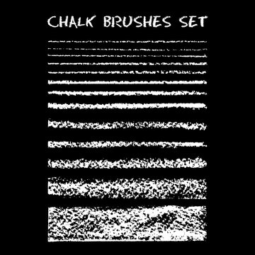 Set of chalk brushes.