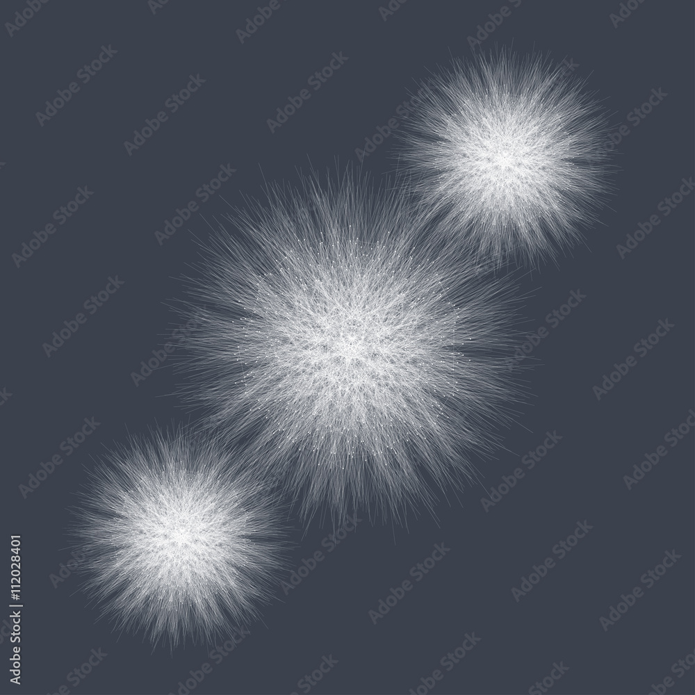 Aufkleber Graphic background molecule and communication. Connection line with dots. Geometric abstract composition for your design. Science, technology background. Vector illustration.