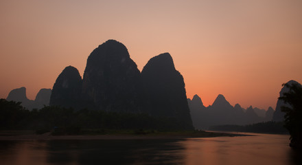 Fototapeta na wymiar View of Li River at Xingping