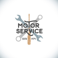 color motor service sign template.