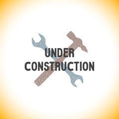 color under construction sign template.