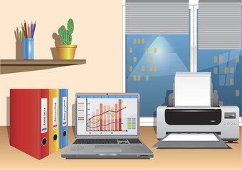 Home office. Home desktop manager, financial consultant or freelancer.