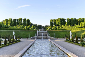 Beautiful garden around the Frederiksborg Castle