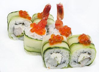 delicious seafood sushi at a Japanese restaurant