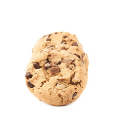 Pile of cookies isolated over the white background