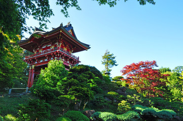 San Francisco: la Casa del tè nel Japanese Tea Garden il 16 giugno 2010. Creato nel 1894 all'interno del Golden Gate Park, è il più antico giardino pubblico giapponese negli Stati Uniti