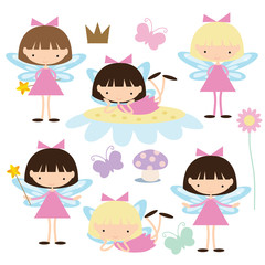 Fototapeta na wymiar Cute garden fairy vector illustration 