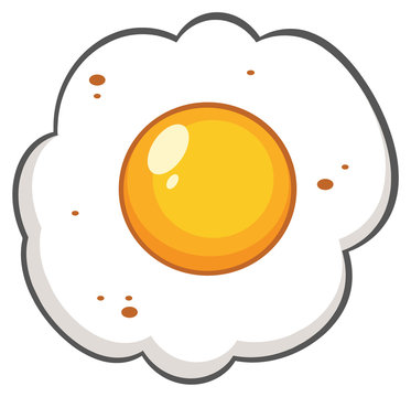 Cartoon Egg. Illustration Isolated On White Background