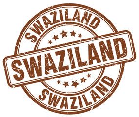 Swaziland brown grunge round vintage rubber stamp