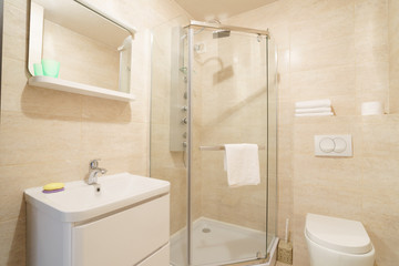 Interior of a bathroom in a guest house