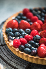 close view on berry tarta