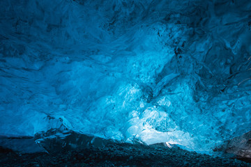 An amazing glacial ice cave in Iceland