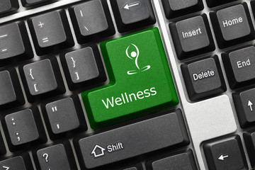 Conceptual keyboard - Wellness (green key)