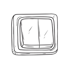 Illustration of household electrical switches With Line Art or Doodle Style