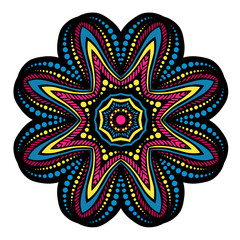 Mandala, tribal ethnic ornament, vector