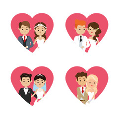 Married design. Wedding icon. Colorful illustration , vector