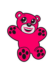 Fototapeta premium girl, woman, girl pink female sweet little comic cartoon teddy bear baby