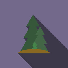 Forest icon, flat style