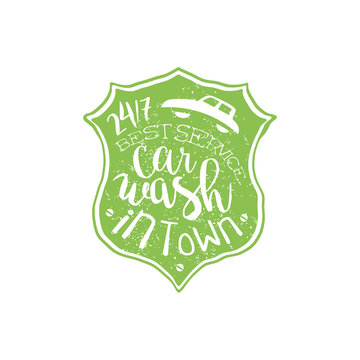 Carwash Green Vintage Stamp