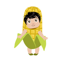 Boy Dressed As Corn