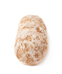 Pile of small cake gingerbread  isolated over the white background
