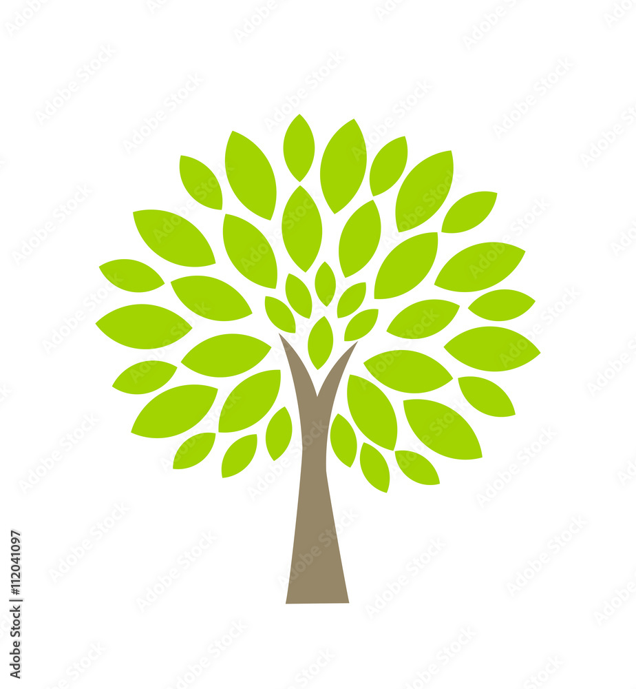 Poster tree icon vector