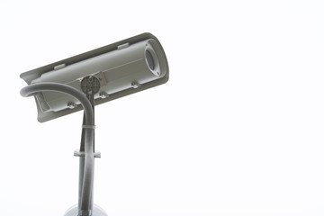 The closed circuit camera isolated on white background