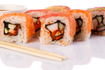Roll the delicious sushi